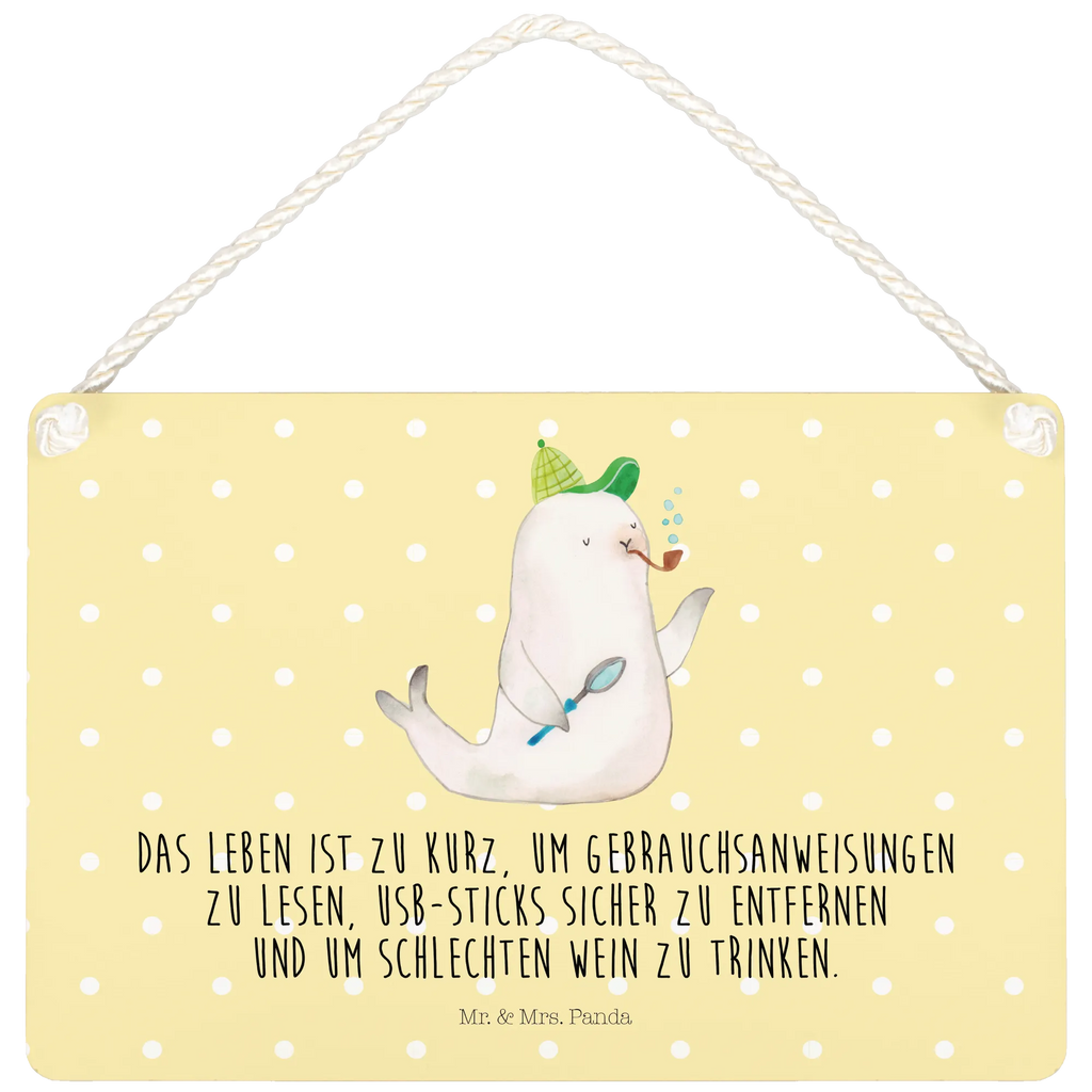 Decorative sign seal sherlock small animals, cute, funny, cute animal motives, hand drawn, small world, funny sayings, good mood, happy, gifts, gift ideas, special gifts, animal lover, card