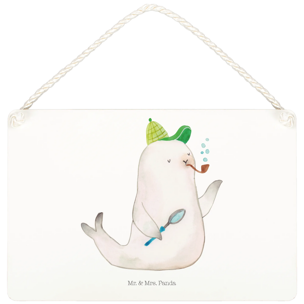 Decorative sign seal sherlock small animals, cute, funny, cute animal motives, hand drawn, small world, funny sayings, good mood, happy, gifts, gift ideas, special gifts, animal lover, card