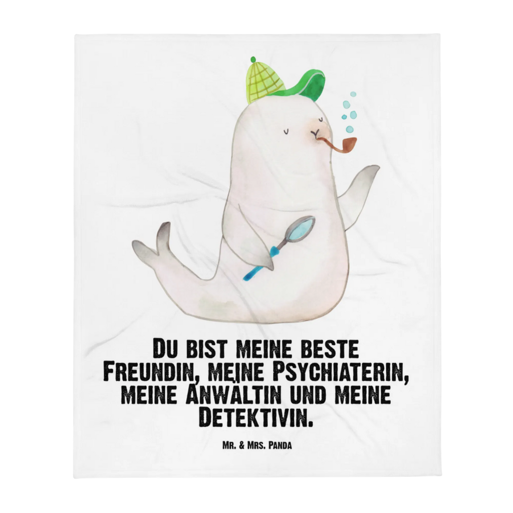 Baby blanket seal sherlock small animals, cute, funny, cute animal motives, hand drawn, small world, funny sayings, good mood, happy, gifts, gift ideas, special gifts, animal lover, card