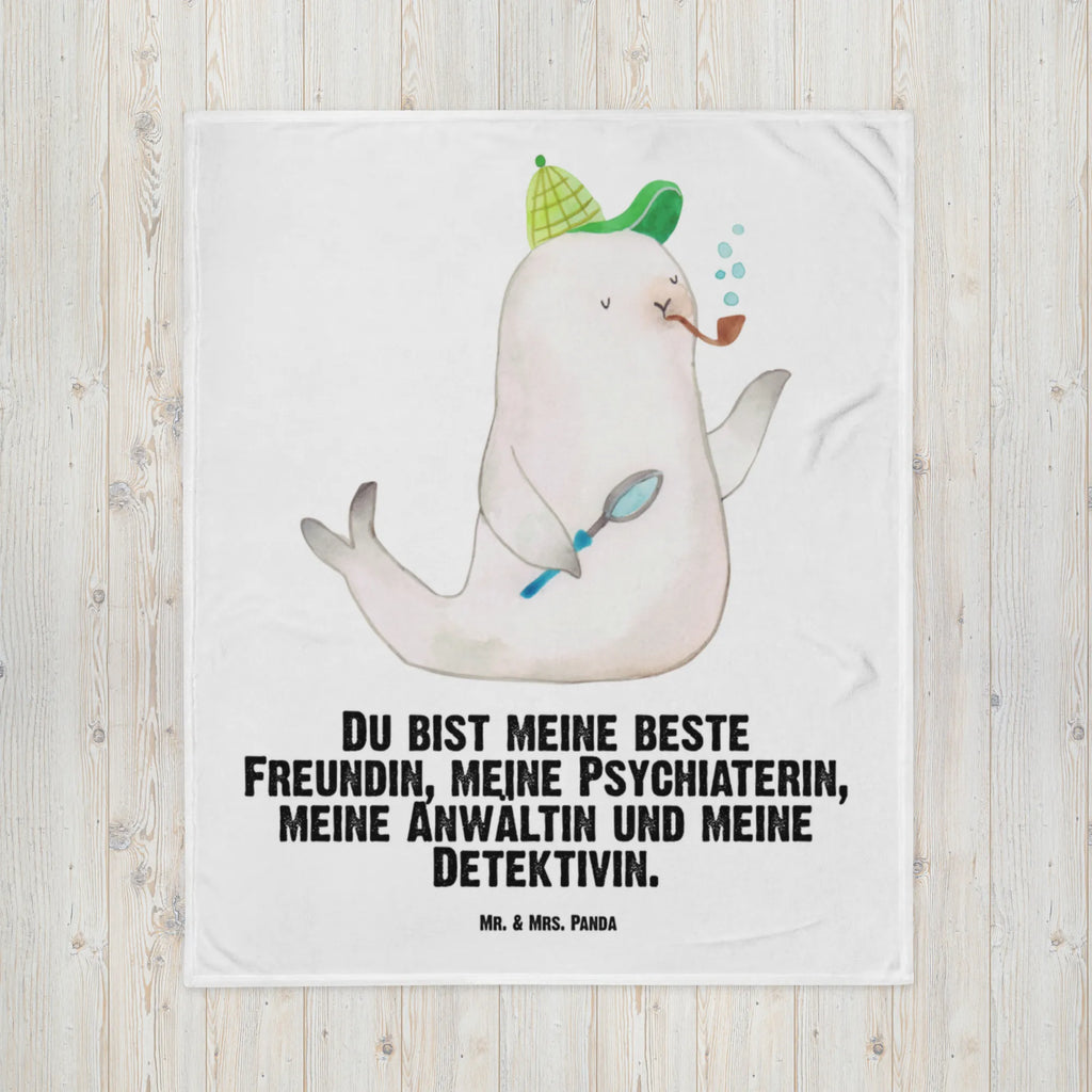 Baby blanket seal sherlock small animals, cute, funny, cute animal motives, hand drawn, small world, funny sayings, good mood, happy, gifts, gift ideas, special gifts, animal lover, card