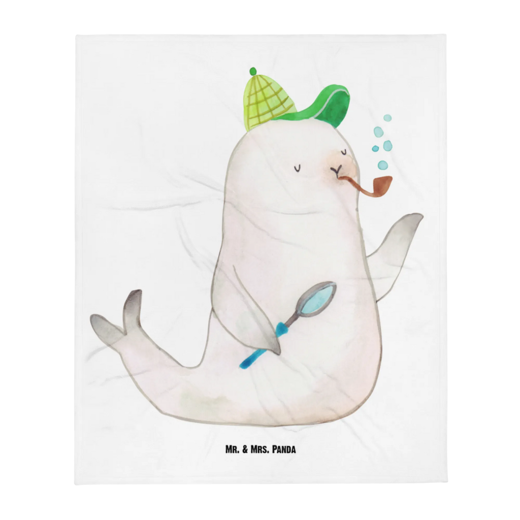 Baby blanket seal sherlock small animals, cute, funny, cute animal motives, hand drawn, small world, funny sayings, good mood, happy, gifts, gift ideas, special gifts, animal lover, card