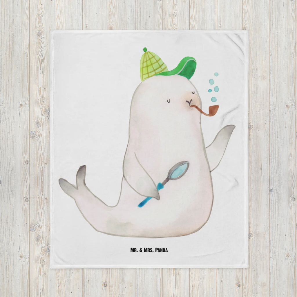 Baby blanket seal sherlock small animals, cute, funny, cute animal motives, hand drawn, small world, funny sayings, good mood, happy, gifts, gift ideas, special gifts, animal lover, card