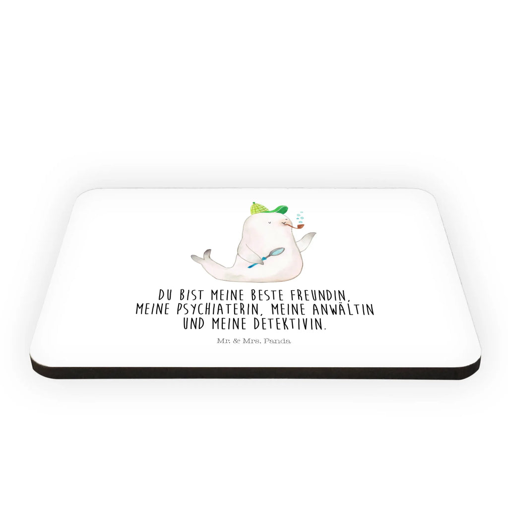 Magnes foka Sherlock Kühlschrankmagnet, Souvenir Magnet, Motivmagnete, Whiteboard Magnet, Dekomagnet, Notiz Magnet, Pinnwandmagnet, Kühlschrank Dekoration, Tiermotive, Gute Laune, lustige Sprüche, Tiere