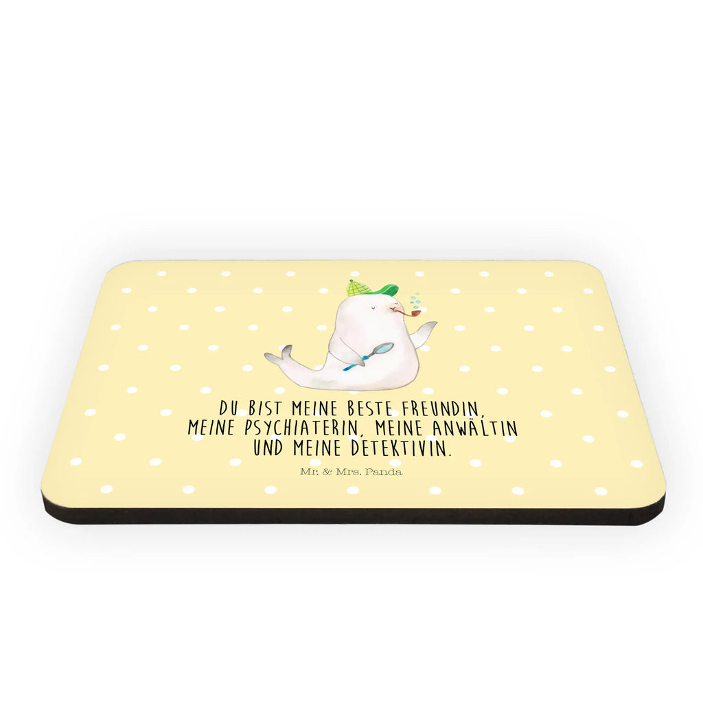 Magnes foka Sherlock Kühlschrankmagnet, Souvenir Magnet, Motivmagnete, Whiteboard Magnet, Dekomagnet, Notiz Magnet, Pinnwandmagnet, Kühlschrank Dekoration, Tiermotive, Gute Laune, lustige Sprüche, Tiere