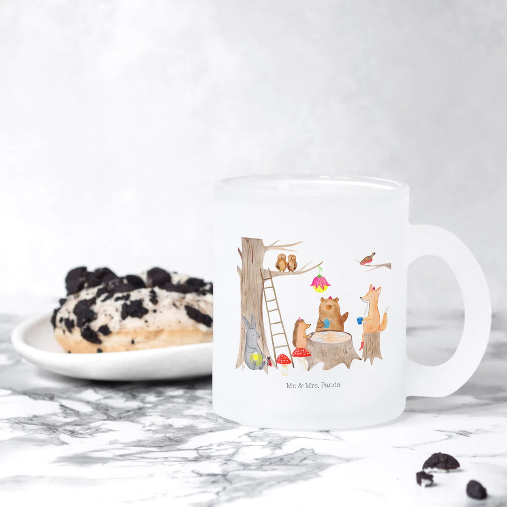 Filiżanka do herbaty zwierzęta leśne piknik Motywy zwierzęce, dobra energia, zabawne powiedzonka, zwierzęta