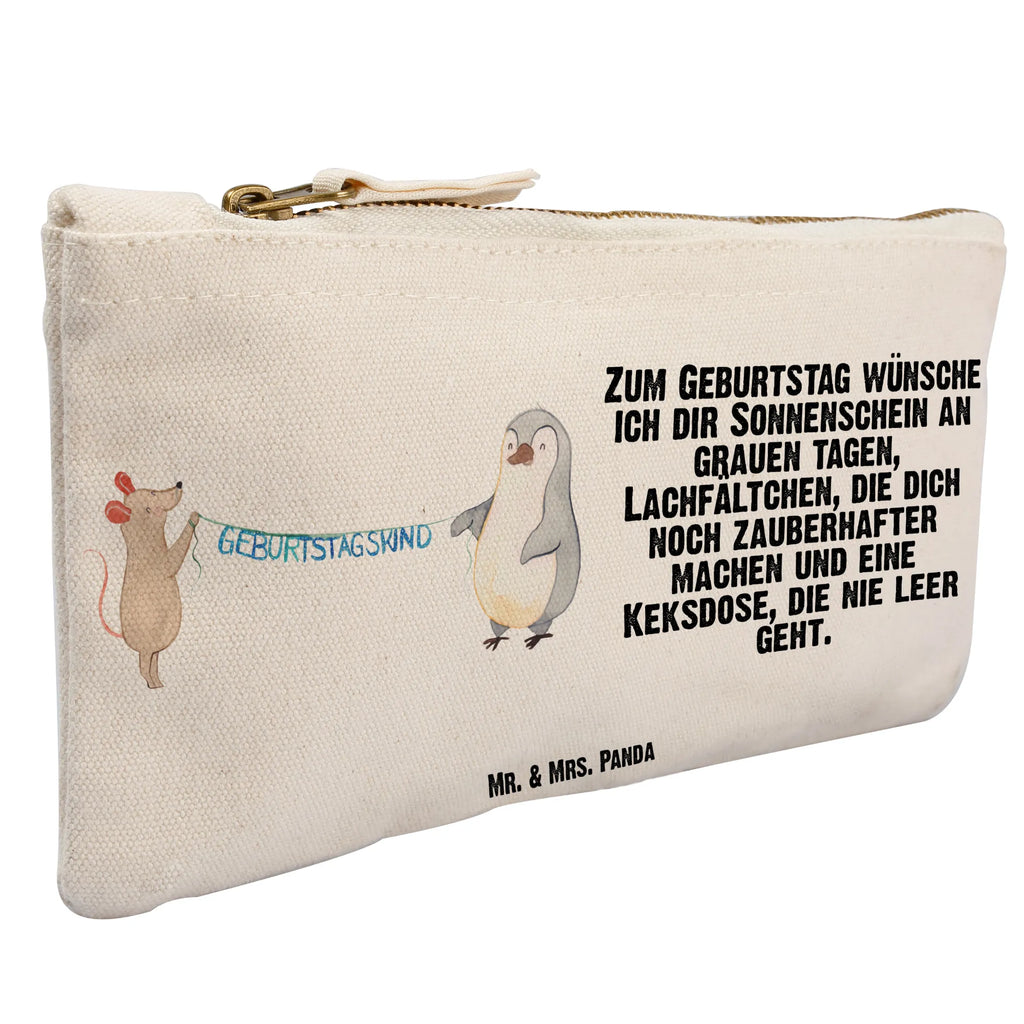 torebka na makijaż Mysz Pingwin urodziny toiletry bag, Schlampermäppchen, Schminktasche, Kulturbeutel, aufbewahrungsbeutel, pencil case, Schminkbeutel, Waschbeutel, Stiftemäppchen, Mäppchen, Waschtasche, Federmappe, utensilientasche, beauty tasche, Kosmetikbeutel, Kulturtasche, kosmetiktäschchen, Schminktäschchen, Etui, beauty case, Kosmetiktasche, pinsel tasche, aufbewahrungstasche, Geburtstag, Geburtstagsgeschenk, Geschenk, Geburtstage, Maus, Happy Birthday, Geburtstagsfeier, Pinguin