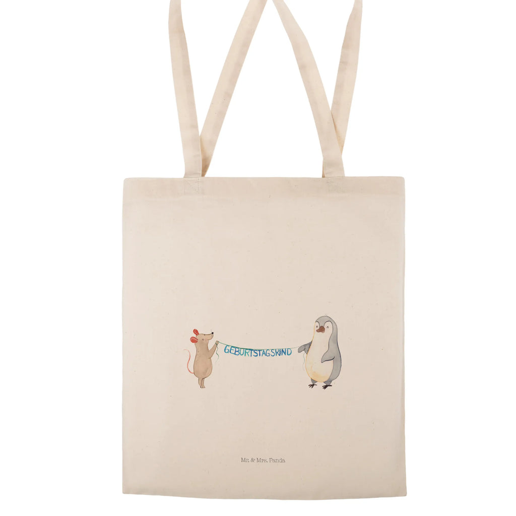 Tragetasche Maus Pinguin Geburtstag Jutetasche, Beuteltasche, Einkaufstasche, Schultertasche, Stofftasche, Beutel, Shopper, Tragetasche, Umhängetasche, Einkaufstüte, Badetasche, Jutebeutel, Stoffbeutel, Tasche, Strandtasche, Laptoptasche, Geburtstag, Geburtstagsgeschenk, Geschenk, Maus, Happy Birthday, Pinguin, Geburtstage, Geburtstagsfeier