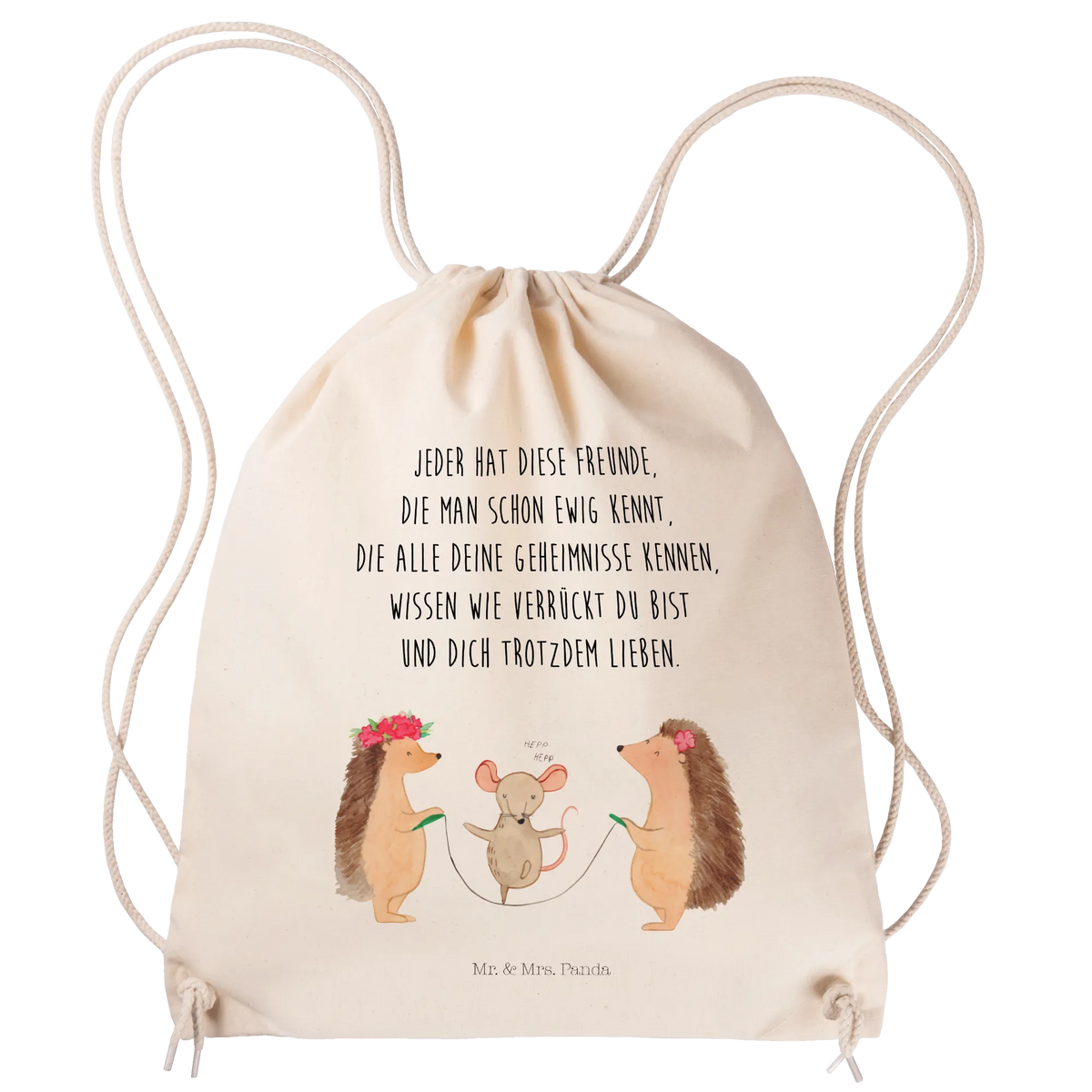 Drawstring bag Hedgehog skipping