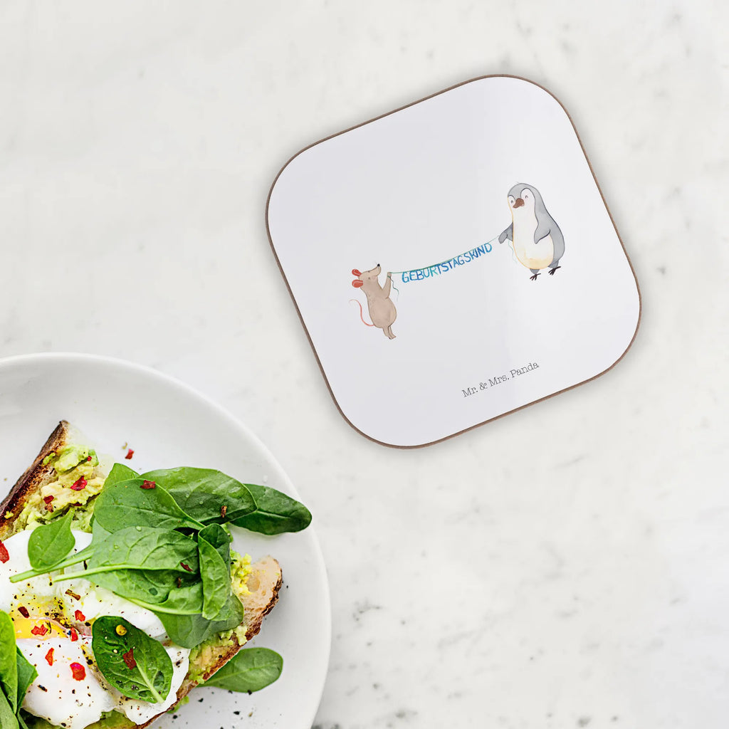Quadratische Untersetzer Maus Pinguin Geburtstag Korkuntersetzer, Tassen Untersetzer, Bierdeckel, Glasuntersetzer, Untersetzer Design, Untersetzer Holz, Untersetzer für Gläser, Untersetzer aus Holz, Untersetzer, Getränkeuntersetzer, Holzuntersetzer, Untersetzer Gläser, Geburtstag, Geburtstagsgeschenk, Geschenk, Pinguin, Happy Birthday, Geburtstage, Maus, Geburtstagsfeier
