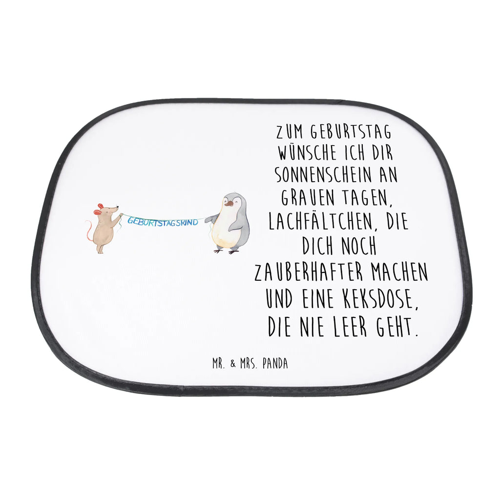 Osłona przeciwsłoneczna do samochodu Mysz Pingwin urodziny Urodziny, prezent urodzinowy, prezent