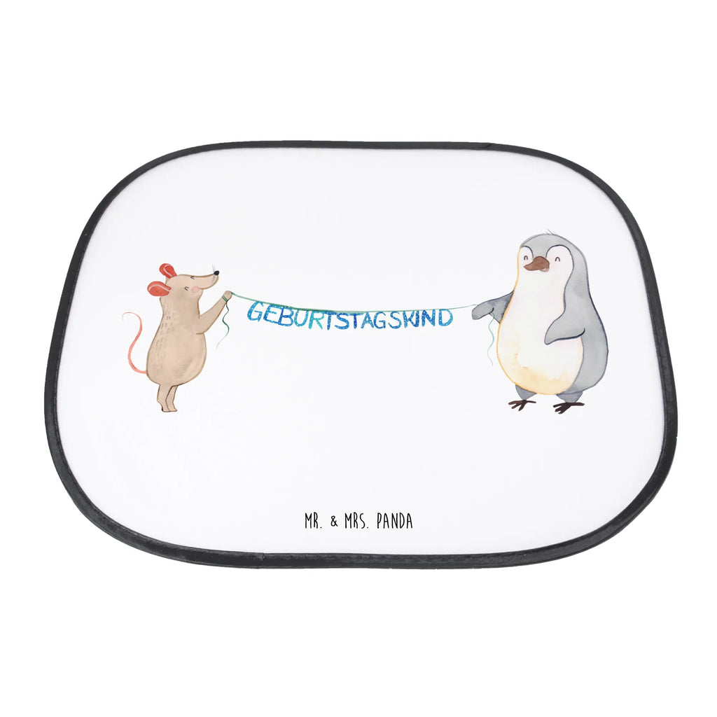 Osłona przeciwsłoneczna do samochodu Mysz Pingwin urodziny Urodziny, prezent urodzinowy, prezent
