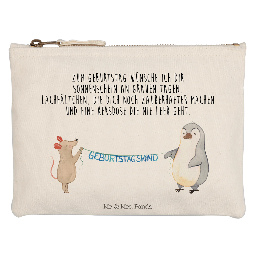 torebka na makijaż Mysz Pingwin urodziny toiletry bag, Schlampermäppchen, Schminktasche, Kulturbeutel, aufbewahrungsbeutel, pencil case, Schminkbeutel, Waschbeutel, Stiftemäppchen, Mäppchen, Waschtasche, Federmappe, utensilientasche, beauty tasche, Kosmetikbeutel, Kulturtasche, kosmetiktäschchen, Schminktäschchen, Etui, beauty case, Kosmetiktasche, pinsel tasche, aufbewahrungstasche, Geburtstag, Geburtstagsgeschenk, Geschenk, Geburtstage, Maus, Happy Birthday, Geburtstagsfeier, Pinguin