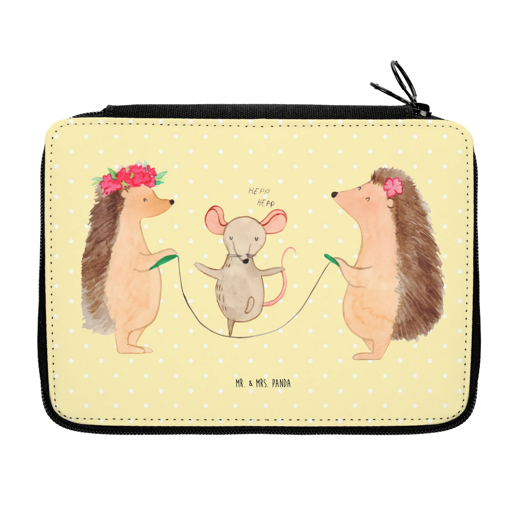 Leather folder Hedgehog skipping child, pencil case, gift, motif, pencil bag, enrolment, pupil, pen roll, school, primary school, small animals, cute, funny, cute animal motives, hand drawn, small world, funny sayings, good mood, happy, gifts, gift ideas, special gifts, animal lover, card, hedgehog, kindergarten, rope skipping, mouse, children