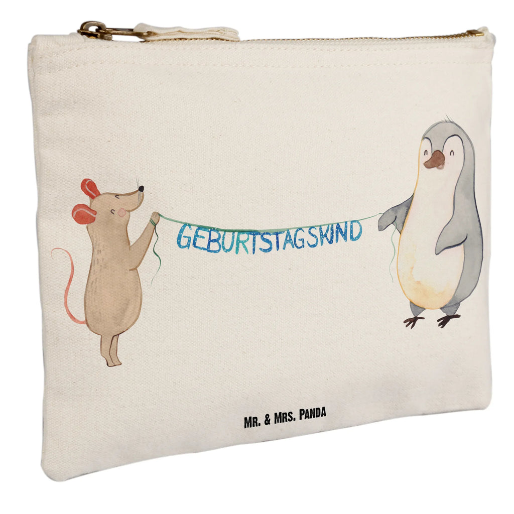 torebka na makijaż Mysz Pingwin urodziny toiletry bag, Schlampermäppchen, Schminktasche, Kulturbeutel, aufbewahrungsbeutel, pencil case, Schminkbeutel, Waschbeutel, Stiftemäppchen, Mäppchen, Waschtasche, Federmappe, utensilientasche, beauty tasche, Kosmetikbeutel, Kulturtasche, kosmetiktäschchen, Schminktäschchen, Etui, beauty case, Kosmetiktasche, pinsel tasche, aufbewahrungstasche, Geburtstag, Geburtstagsgeschenk, Geschenk, Geburtstage, Maus, Happy Birthday, Geburtstagsfeier, Pinguin