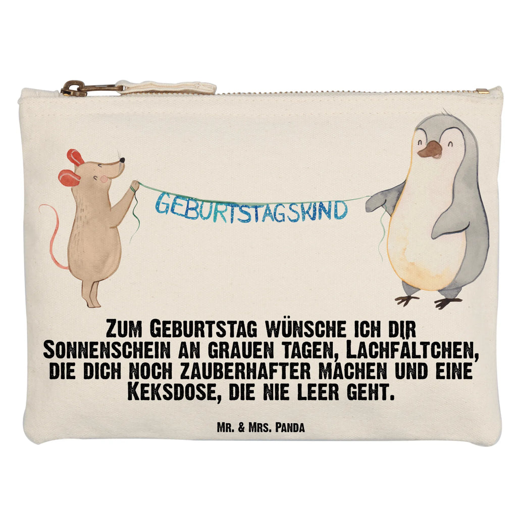 torebka na makijaż Mysz Pingwin urodziny toiletry bag, Schlampermäppchen, Schminktasche, Kulturbeutel, aufbewahrungsbeutel, pencil case, Schminkbeutel, Waschbeutel, Stiftemäppchen, Mäppchen, Waschtasche, Federmappe, utensilientasche, beauty tasche, Kosmetikbeutel, Kulturtasche, kosmetiktäschchen, Schminktäschchen, Etui, beauty case, Kosmetiktasche, pinsel tasche, aufbewahrungstasche, Geburtstag, Geburtstagsgeschenk, Geschenk, Geburtstage, Maus, Happy Birthday, Geburtstagsfeier, Pinguin