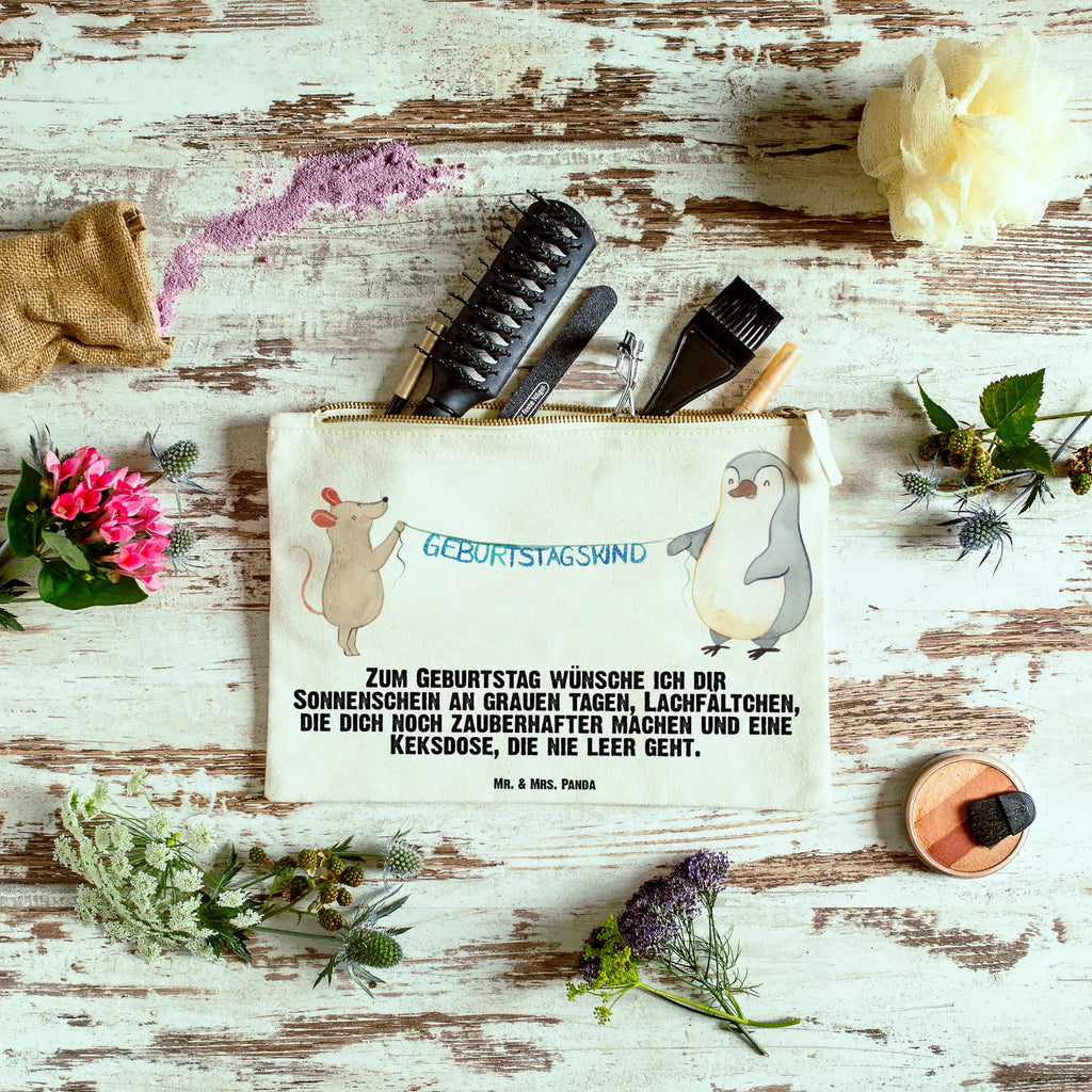 torebka na makijaż Mysz Pingwin urodziny toiletry bag, Schlampermäppchen, Schminktasche, Kulturbeutel, aufbewahrungsbeutel, pencil case, Schminkbeutel, Waschbeutel, Stiftemäppchen, Mäppchen, Waschtasche, Federmappe, utensilientasche, beauty tasche, Kosmetikbeutel, Kulturtasche, kosmetiktäschchen, Schminktäschchen, Etui, beauty case, Kosmetiktasche, pinsel tasche, aufbewahrungstasche, Geburtstag, Geburtstagsgeschenk, Geschenk, Geburtstage, Maus, Happy Birthday, Geburtstagsfeier, Pinguin