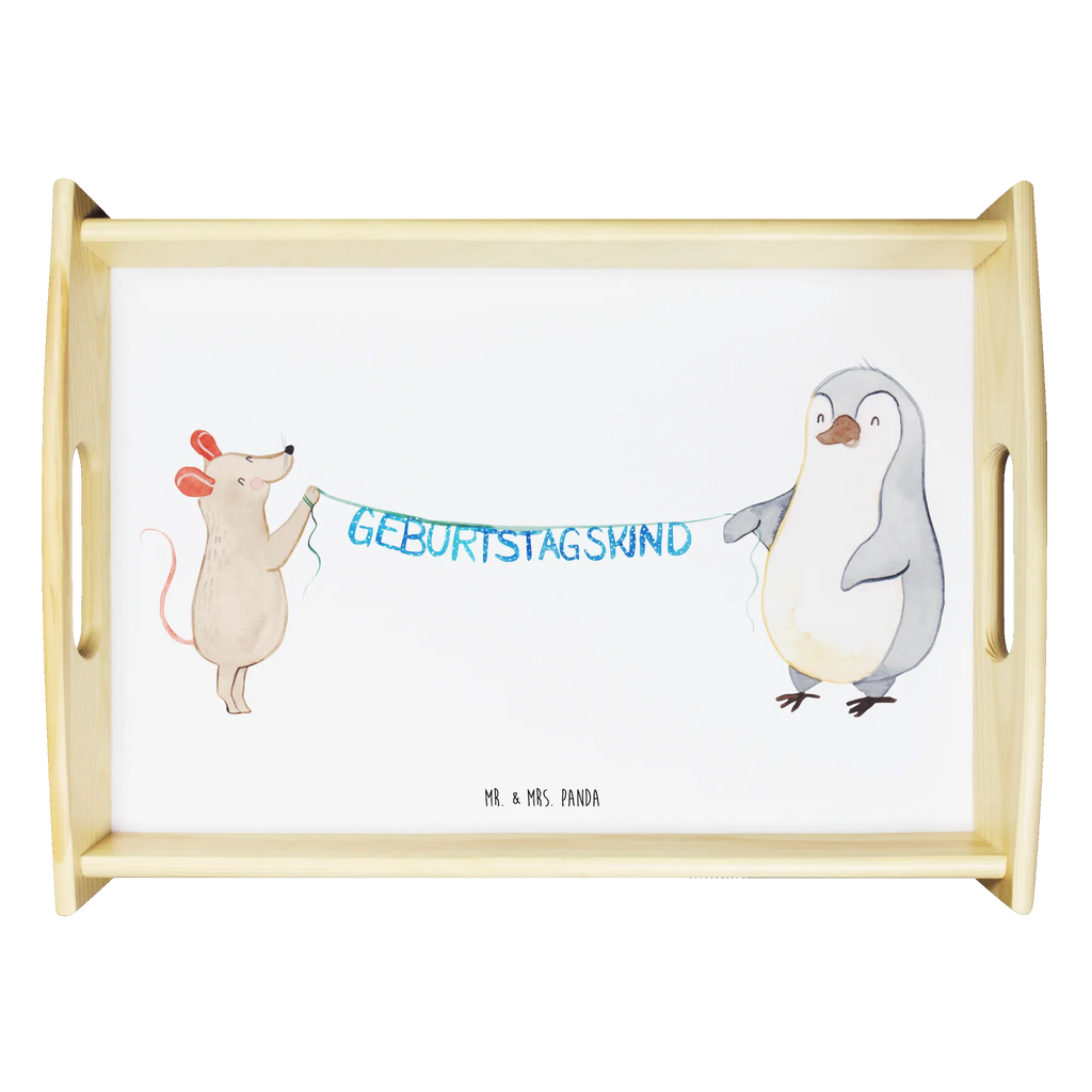 Serviertablett Maus Pinguin Geburtstag Serviertablett, Küchentablett, Dekotablett, Holztablett, Frühstückstablett, Tablett, Geburtstag, Geburtstagsgeschenk, Geschenk, Happy Birthday, Maus, Geburtstagsfeier, Geburtstage, Pinguin