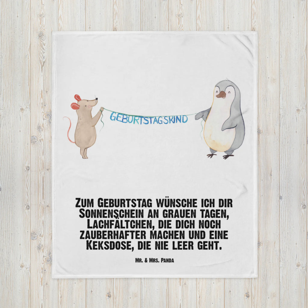 Kocyk dla niemowląt Mysz Pingwin urodziny Geschenk Geburt, Babydecke, Babygeschenk, Krabbeldecke, Babyecke Kuscheldecke, Geburtstag, Geburtstagsgeschenk, Geschenk, Happy Birthday, Maus, Pinguin, Geburtstage, Geburtstagsfeier