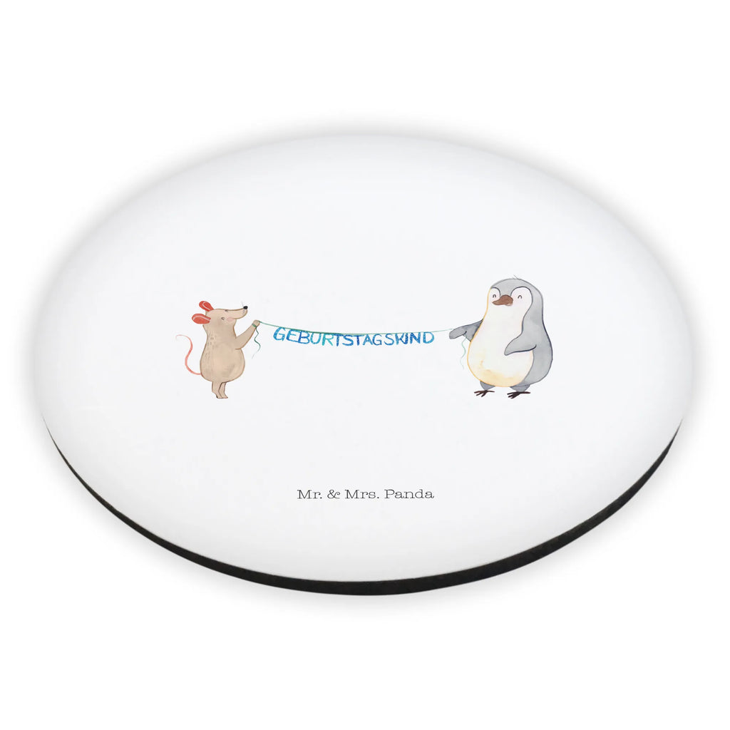 Okrągły magnes Mysz Pingwin urodziny Urodziny, prezent urodzinowy, prezent