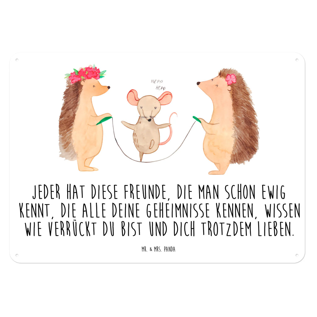 Tin sign Hedgehog skipping Türschild Metall, Dekoschild Metall, Blechschild, Blechschild Küche, Blechschild Zum Aufhängen, Blechschild Groß, Wandschild Metall, Blechschild Für Frauen, Blechschild Büro, Blechschild Für Männer, Tiere, Gute Laune, Tiermotive, Lustige Sprüche, Igel, Kinder, Maus, Seilspringen, Kindergarten, Seilhüpfen