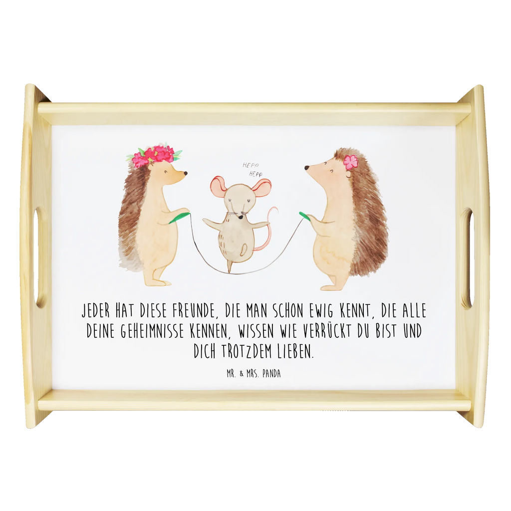 Serviertablett Igel Seilhüpfen Küchentablett, Serviertablett, Tablett, Holztablett, Frühstückstablett, Dekotablett, Tiermotive, Gute Laune, lustige Sprüche, Tiere, Seilhüpfen, Igel, Maus, Seilspringen, Kindergarten, Kinder