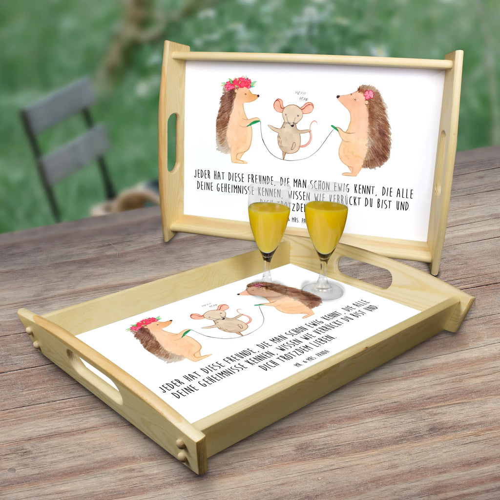 Serviertablett Igel Seilhüpfen Küchentablett, Serviertablett, Tablett, Holztablett, Frühstückstablett, Dekotablett, Tiermotive, Gute Laune, lustige Sprüche, Tiere, Seilhüpfen, Igel, Maus, Seilspringen, Kindergarten, Kinder
