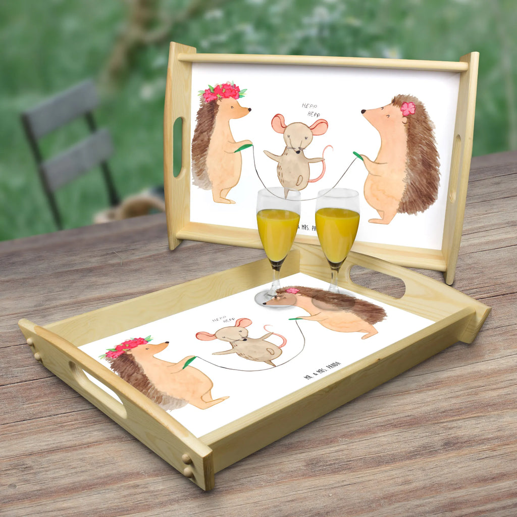 Serviertablett Igel Seilhüpfen Küchentablett, Serviertablett, Tablett, Holztablett, Frühstückstablett, Dekotablett, Tiermotive, Gute Laune, lustige Sprüche, Tiere, Seilhüpfen, Igel, Maus, Seilspringen, Kindergarten, Kinder