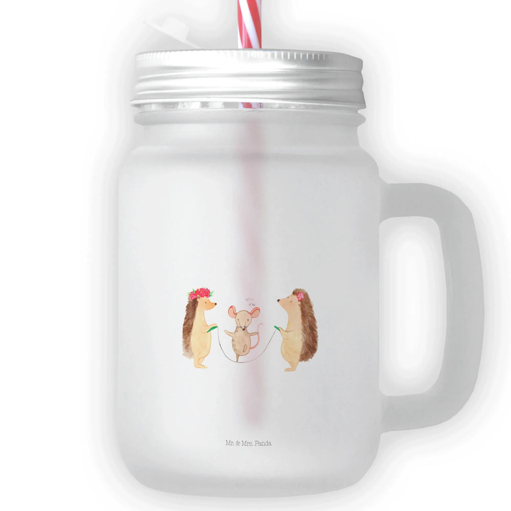 Mason jar drinking glass Hedgehog skipping glass, cocktail glass, summer glass, Mason Jar, preserving glass, handle glass, drinking glass, small animals, cute, funny, cute animal motives, hand drawn, small world, funny sayings, good mood, happy, gifts, gift ideas, special gifts, animal lover, card, kindergarten, rope skipping, hedgehog, children, mouse
