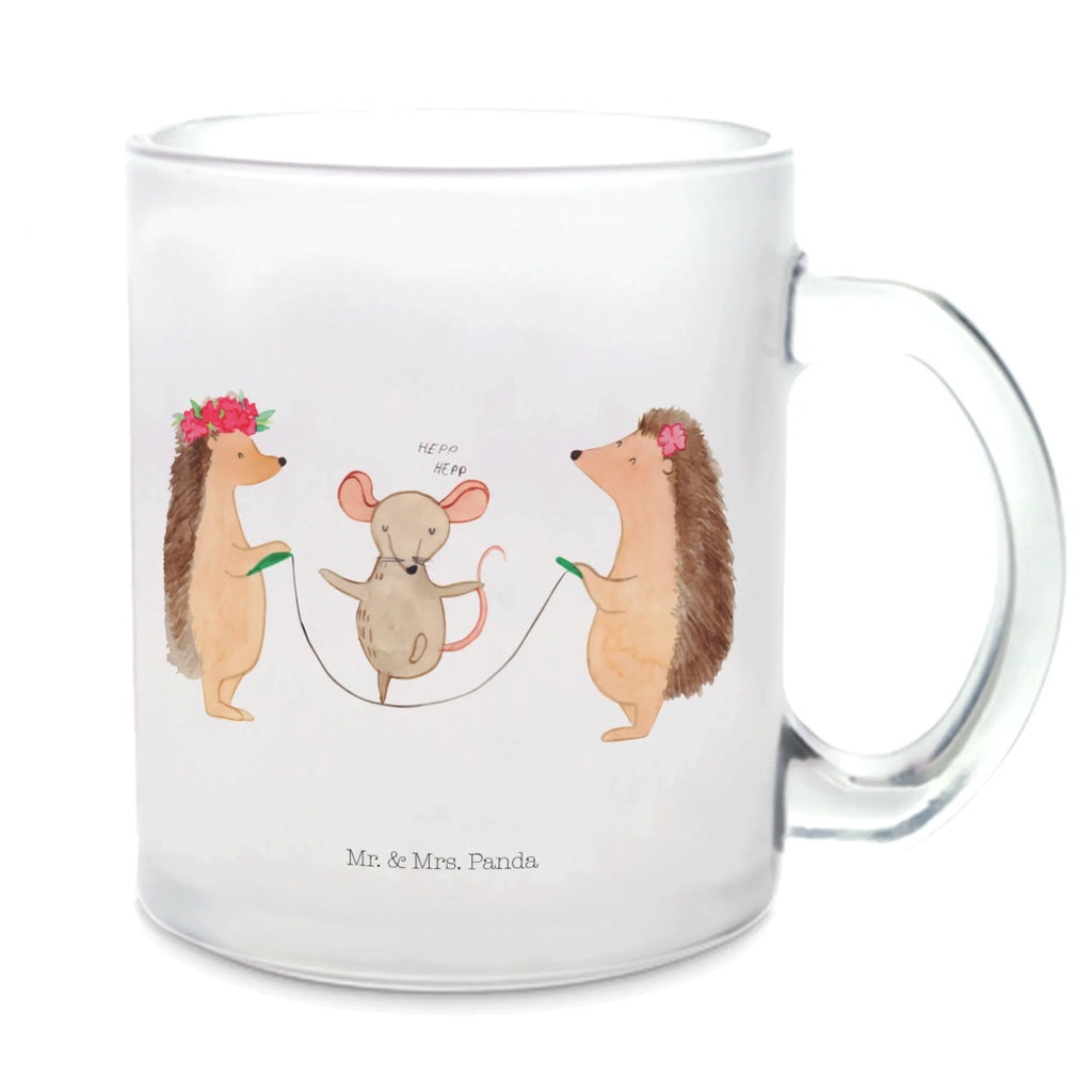 Filiżanka do herbaty jeż Skakanie na skakance Motywy zwierzęce, dobra energia, zabawne powiedzonka, zwierzęta