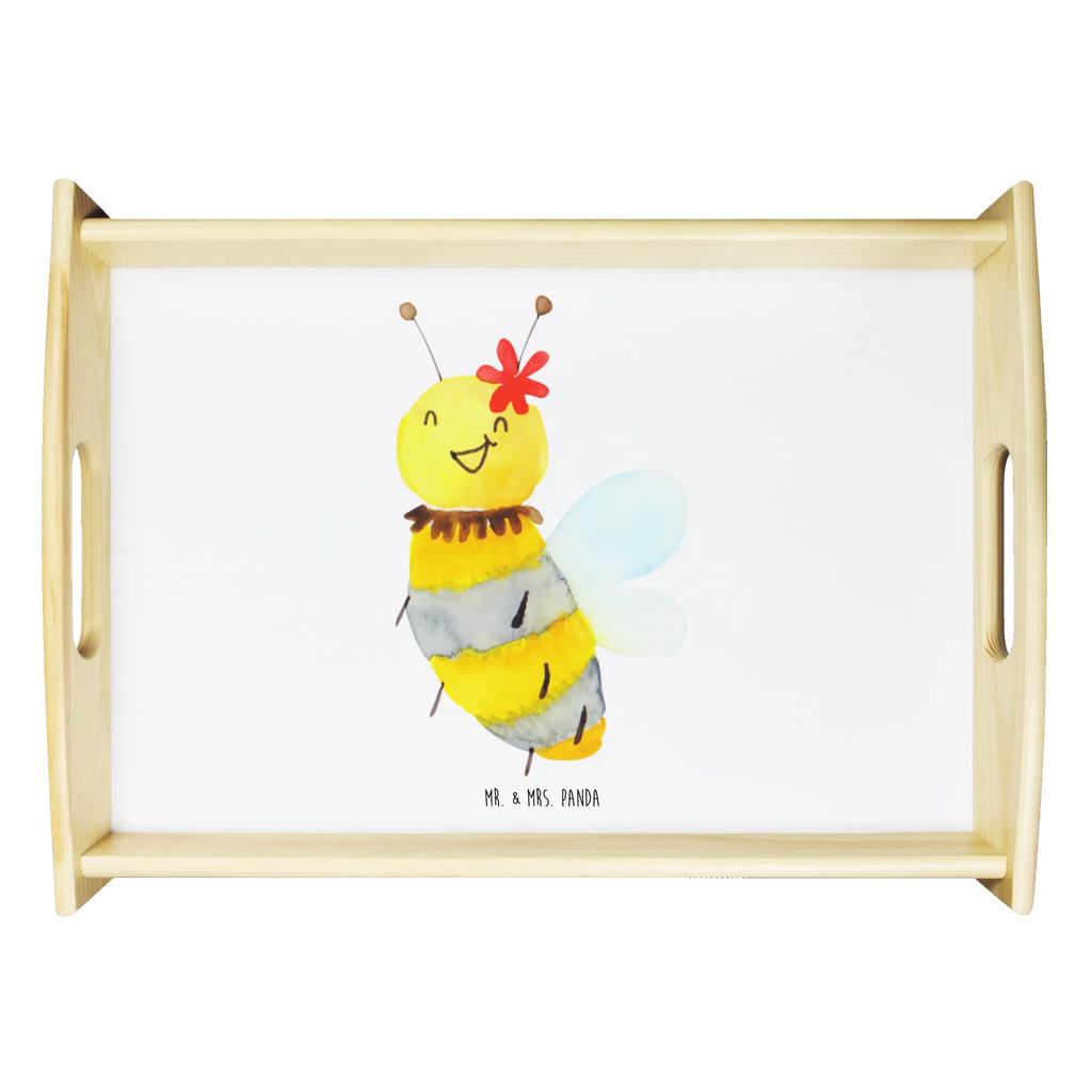Serviertablett Biene Blume Dekotablett, Serviertablett, Küchentablett, Holztablett, Tablett, Frühstückstablett, Biene, Wespe, Hummel