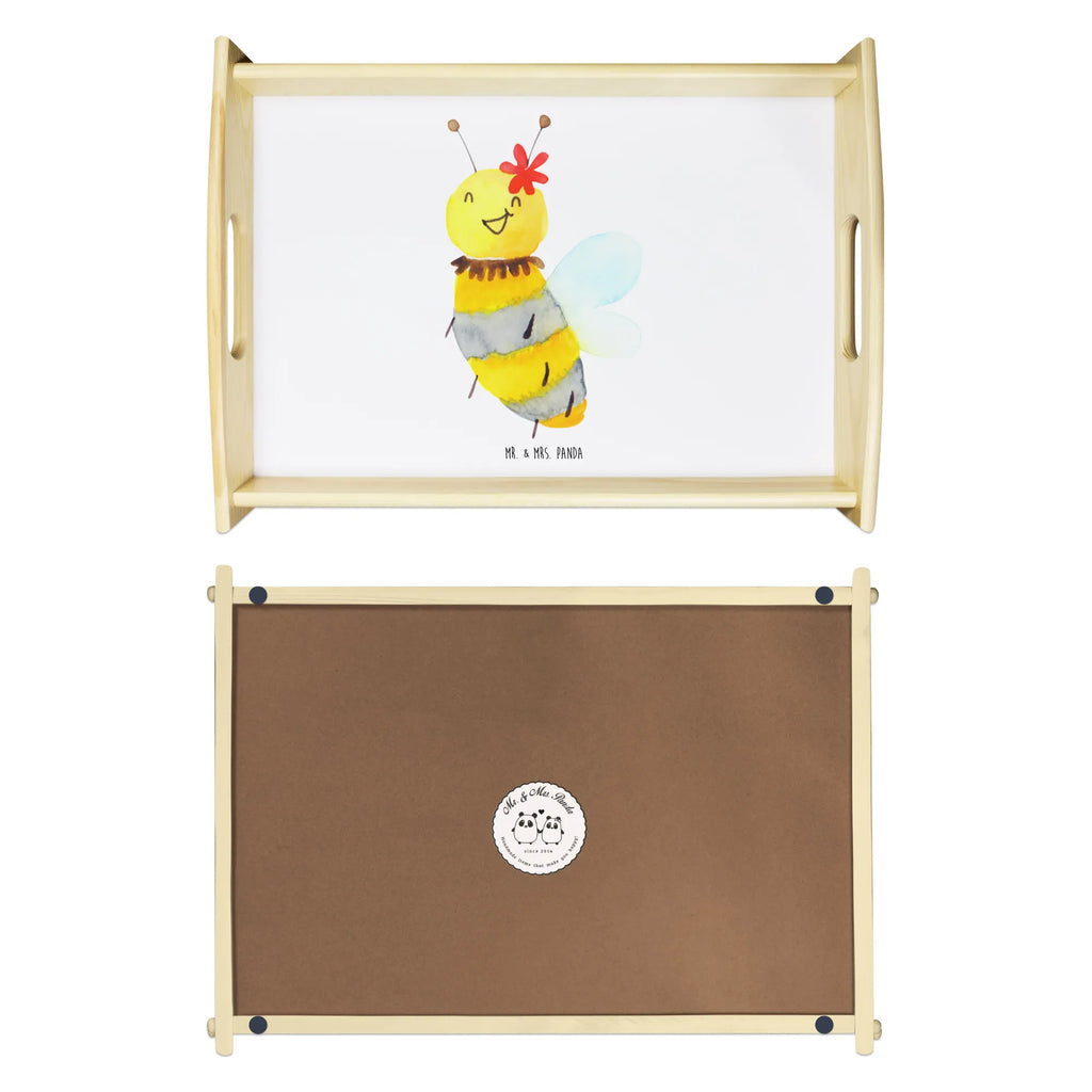 Serviertablett Biene Blume Dekotablett, Serviertablett, Küchentablett, Holztablett, Tablett, Frühstückstablett, Biene, Wespe, Hummel