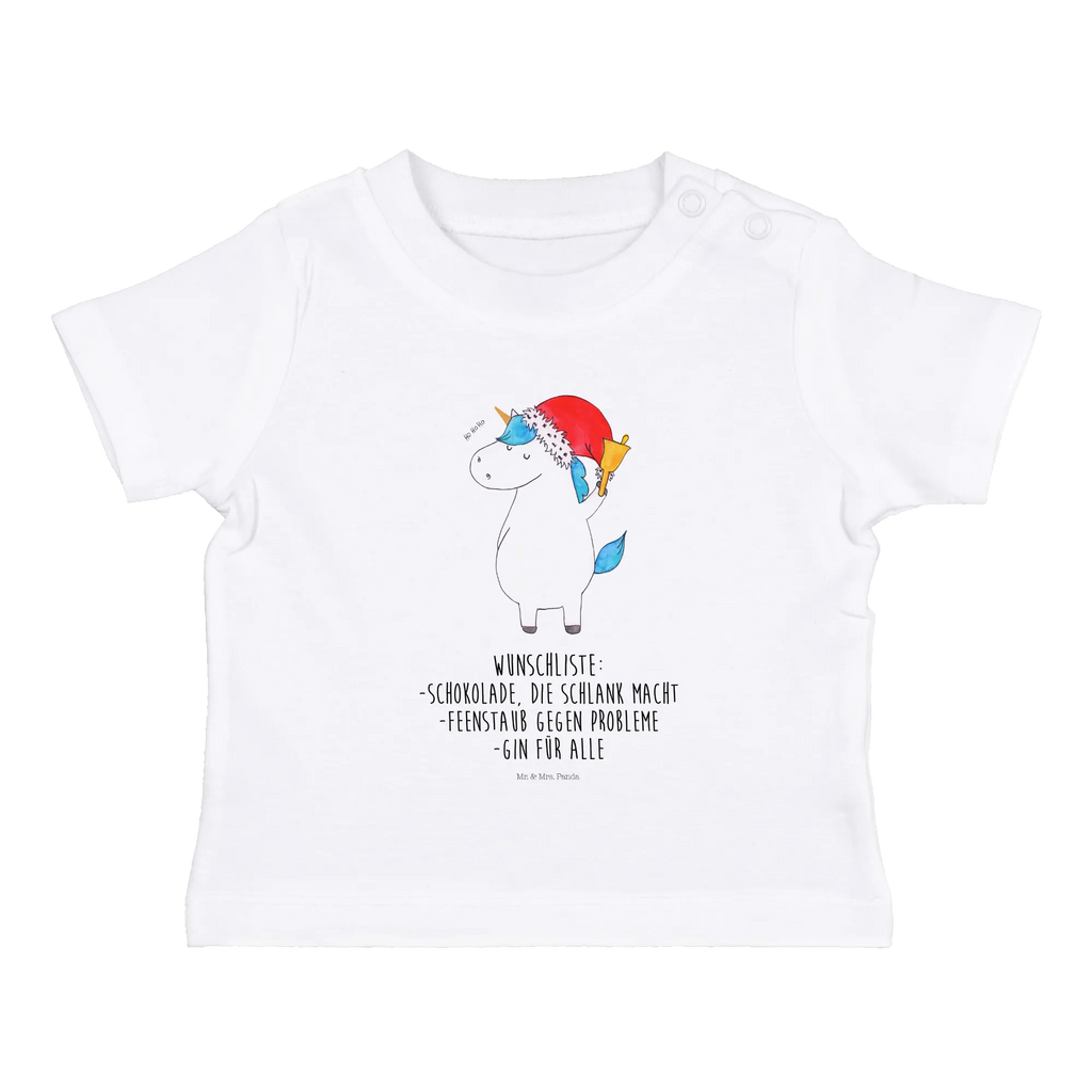 Organiczna koszulka dla niemowląt Jednorożec Mikołaj Jednorożec, jednorożce, dekoracje jednorożca, jednorożec