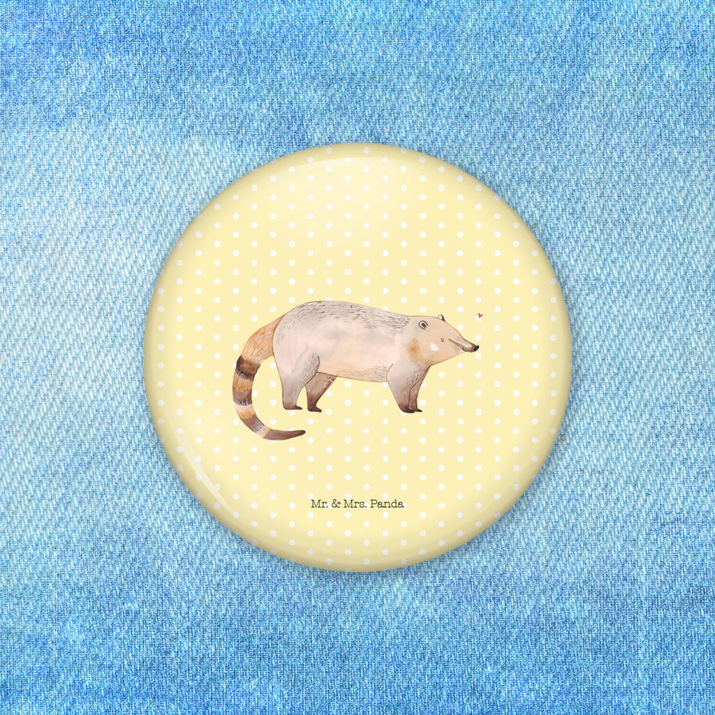 Button Nasenbaer 50mm Button, Button, Pin, Anstecknadel, Tiermotive, Gute Laune, lustige Sprüche, Tiere, Nasenbär, Nasenbären, Rüsselbär, Bär