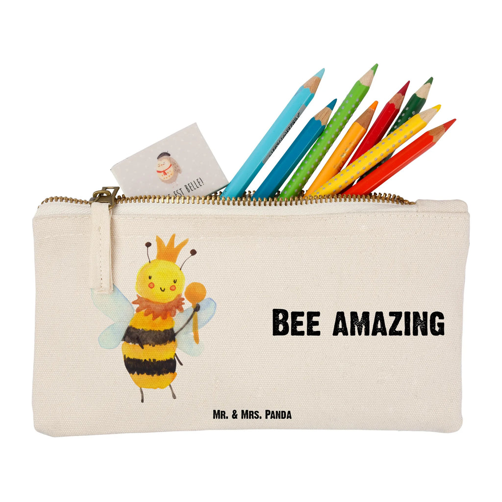 torebka na makijaż pszczoła król Federmappe, Waschtasche, Etui, Kulturbeutel, aufbewahrungsbeutel, aufbewahrungstasche, pencil case, Schminkbeutel, Stiftemäppchen, Kosmetikbeutel, kosmetiktäschchen, Schlampermäppchen, pinsel tasche, Kulturtasche, toiletry bag, beauty case, Schminktäschchen, Waschbeutel, utensilientasche, Kosmetiktasche, beauty tasche, Schminktasche, Mäppchen, Biene, Hummel, Wespe