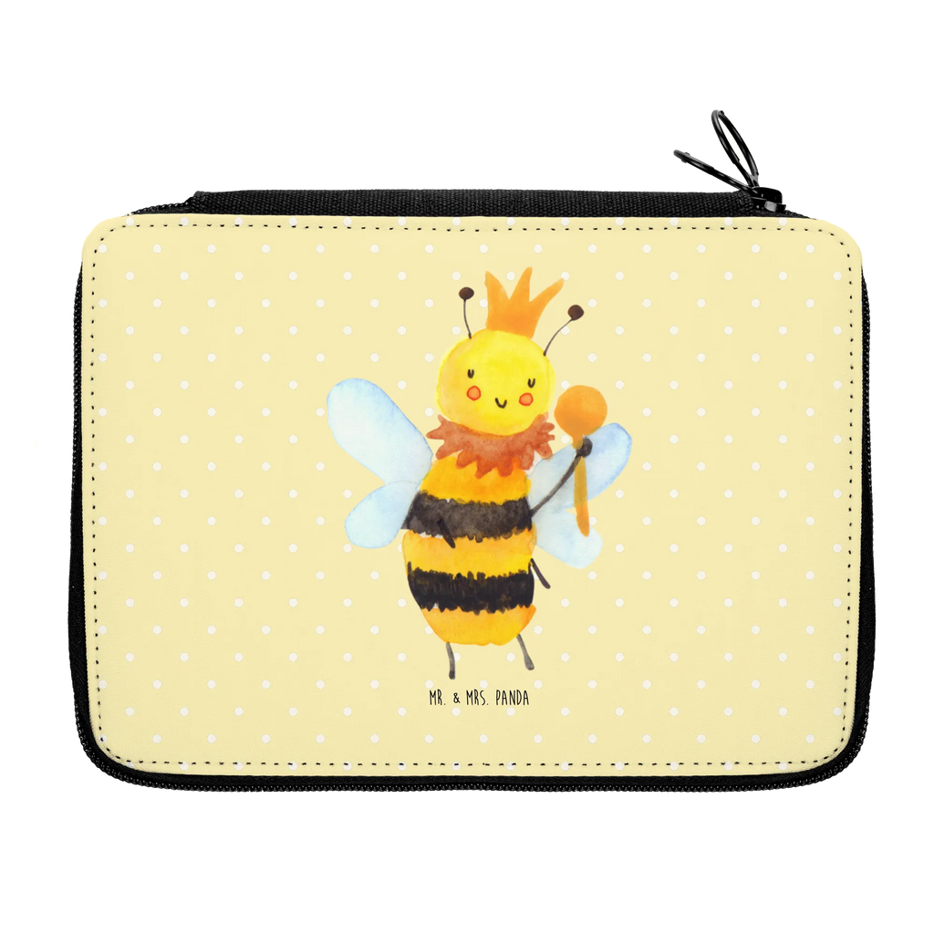 Leather folder bee king Schülerin, Federmappe, Stifte Etui, Geschenk, Einschulung, Schule, Federmäppchen bedruckt, Kind, Stifterolle, Büro Stifte Etui, Grundschule, Kinder Federmappe, Federmäppchen, Federmappe Einschulung, Schüler, Bestückte Federmappe, Stiftetasche, Motiv, Biene, Wespe, Hummel