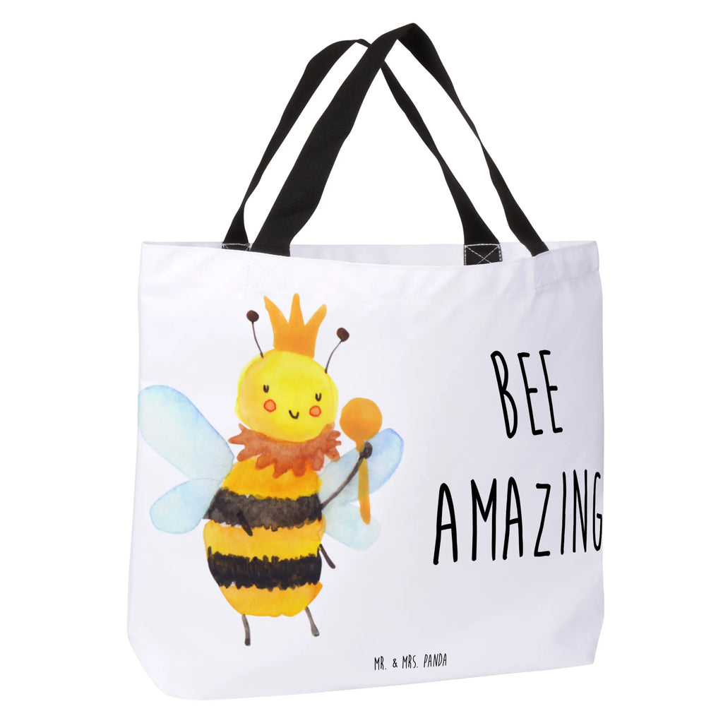 Shopper Biene König XL, Stofftasche, Shopper, Alltagstasche, Tüte, Tragebeutel, Strandtasche, XXL Tasche, Schulbeutel, Einkaufsbeutel, Schultertasche, Freizeittasche, Einkaufstasche, Beutel, Ausflug, Schultasche, Wespe, Hummel, Biene