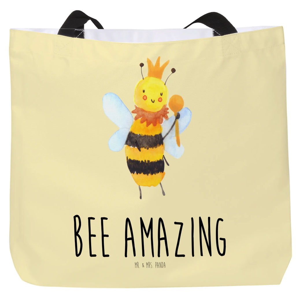 Shopper Biene König XL, Stofftasche, Shopper, Alltagstasche, Tüte, Tragebeutel, Strandtasche, XXL Tasche, Schulbeutel, Einkaufsbeutel, Schultertasche, Freizeittasche, Einkaufstasche, Beutel, Ausflug, Schultasche, Wespe, Hummel, Biene