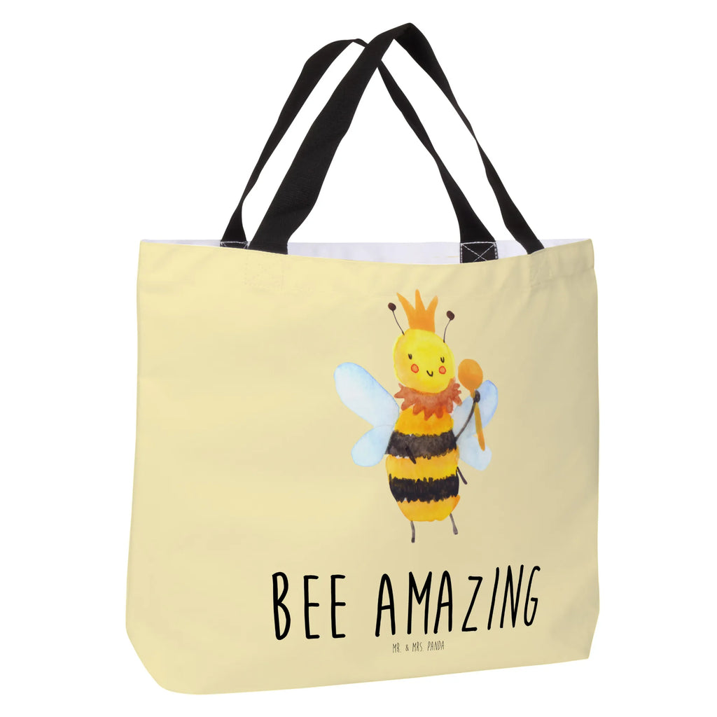 Shopper Biene König XL, Stofftasche, Shopper, Alltagstasche, Tüte, Tragebeutel, Strandtasche, XXL Tasche, Schulbeutel, Einkaufsbeutel, Schultertasche, Freizeittasche, Einkaufstasche, Beutel, Ausflug, Schultasche, Wespe, Hummel, Biene