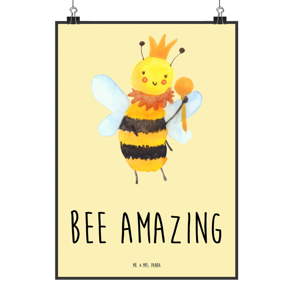 Plakat pszczoła król Posterdruck, Wandposter, Mr. & Mrs. Panda Poster, Wanddeko, Raumdekoration, Wanddeko Bild, Kunstdruck, Handgemaltes Poster, Küchenposter, Bild, Designposter, Wanddekoration, Poster, Kinderposter, Biene, Wespe, Hummel
