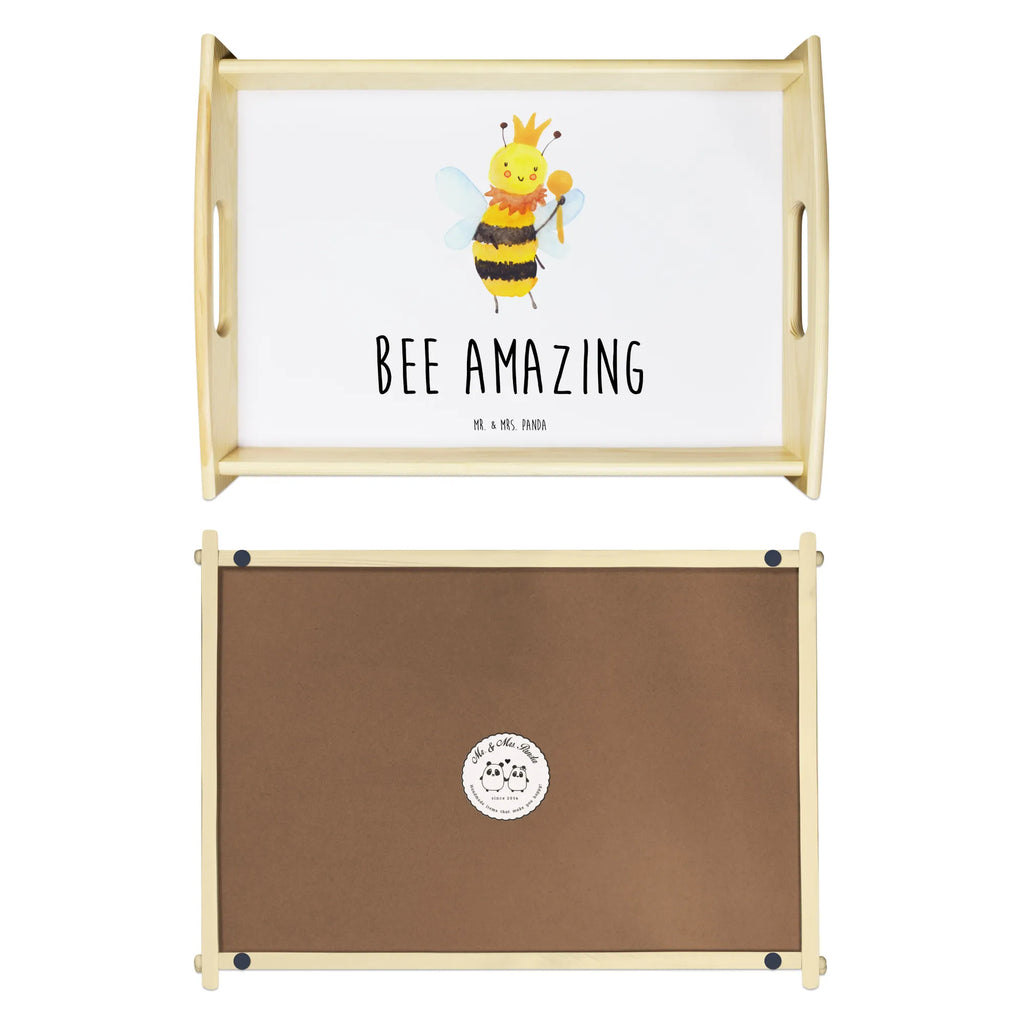 Serviertablett Biene König Dekotablett, Tablett, Küchentablett, Serviertablett, Frühstückstablett, Holztablett, Biene, Wespe, Hummel