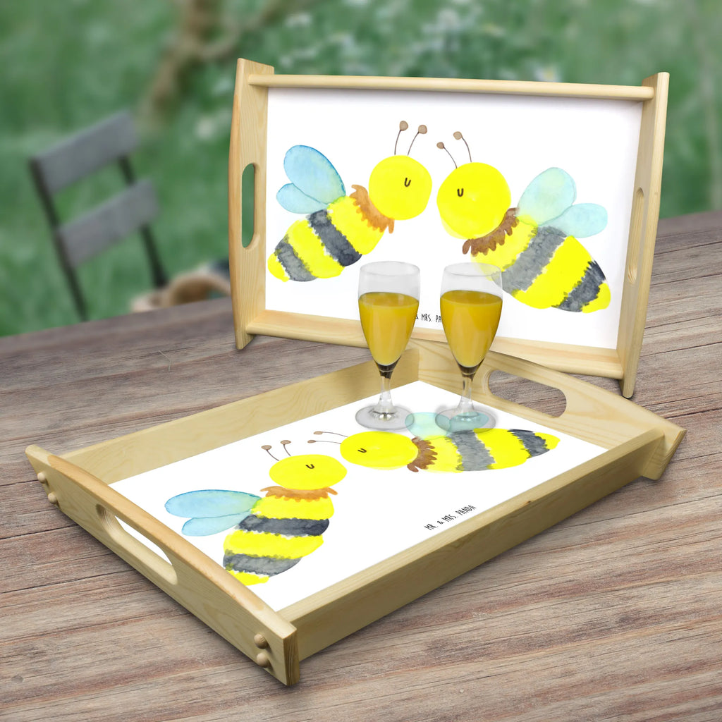 Serviertablett Biene Liebe Tablett, Serviertablett, Holztablett, Frühstückstablett, Küchentablett, Dekotablett, Biene, Wespe, Hummel