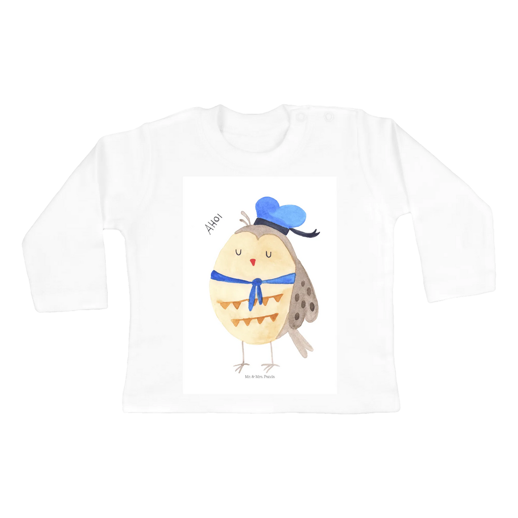Baby Longsleeve Eule Matrosen Jungen, Langarm, Bio, Mädchen, Baby, Kleidung, Eule, Hochzeitstag Geschenk, Eule Spruch, Wortspiel lustig, Seefahrer, Ehe, Owl, Freundin, Eule Deko, Matrose, Heimathafen