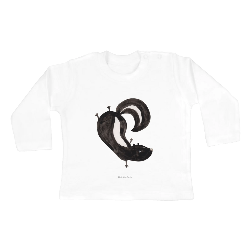 Baby long-sleeve skunk handstand Kleidung, Bio, Baby Shower, Langarm, Skunk, Stinktier, Spielplatz, Stinker, Wildtier, Stinki, Kind, Raubtier, Verpielt