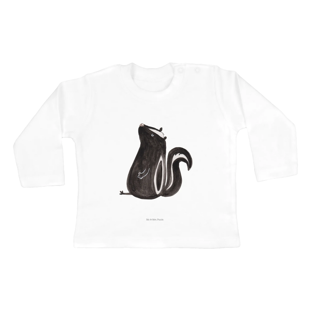Baby long-sleeve skunk Sit Langarm, Kleidung, Bio, Baby Shower, Skunk, Stinktier, Recht, Wildtier, Büro, Stinker, Stinki, Spruch, Raubtier, Besserwisser