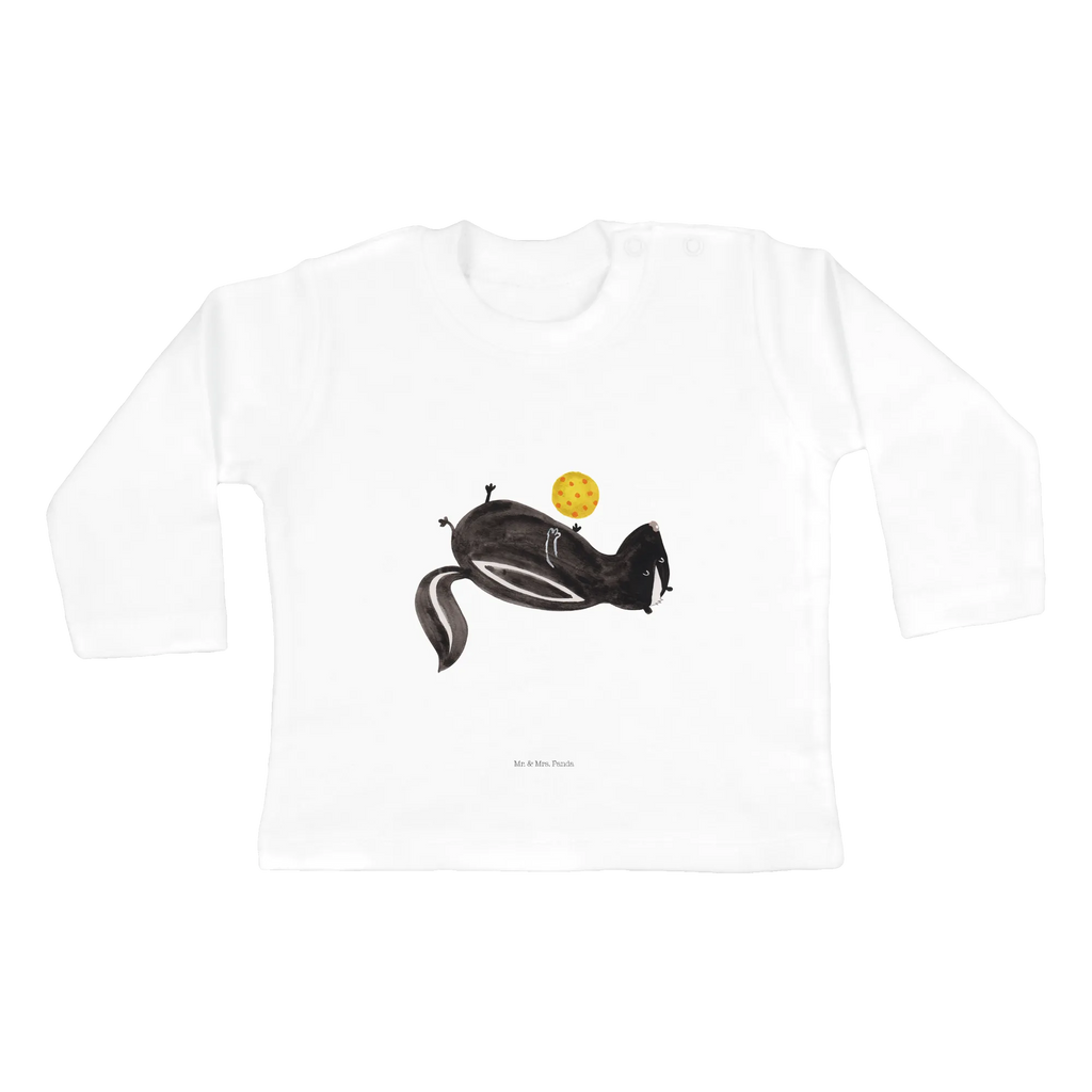 Longsleeve dla niemowląt 12-18 miesięcy skunks piłka Bio, Kleidung, Langarm, Baby Shower, Skunk, Stinktier, Stinker, Stinki, Verspielt, Wildtier, Raubtier, Weisheit