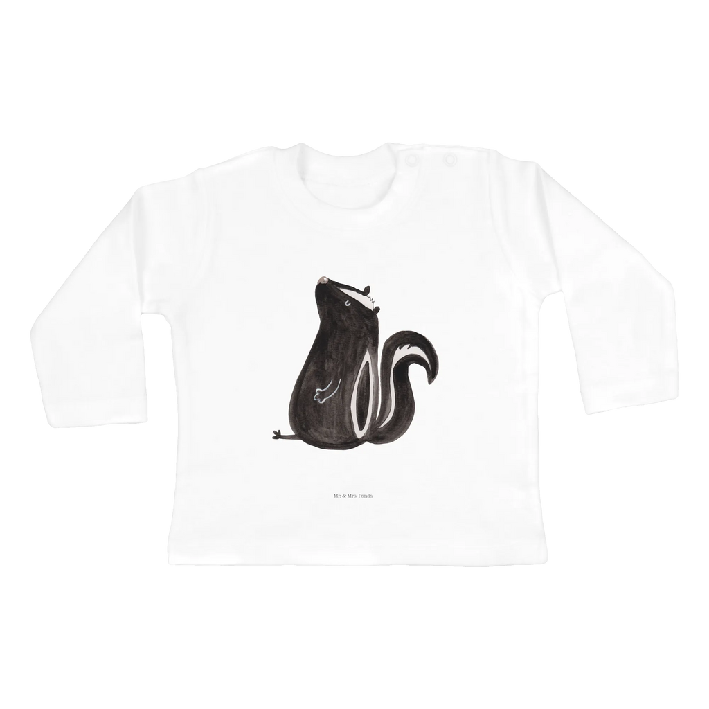 Baby long-sleeve skunk Sit Langarm, Kleidung, Bio, Baby Shower, Skunk, Stinktier, Recht, Wildtier, Büro, Stinker, Stinki, Spruch, Raubtier, Besserwisser