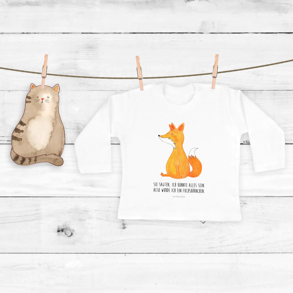 Baby Longsleeve Fuchshörnchen Wunsch Bio, Langarm, Kleidung, Baby Shower, Einhörner, Einhorn Deko, Einhorn, Unicorn, Fuchshorn, Füchse, Fuchshörnchen, Foxycorn, Fuchs, Unicorns