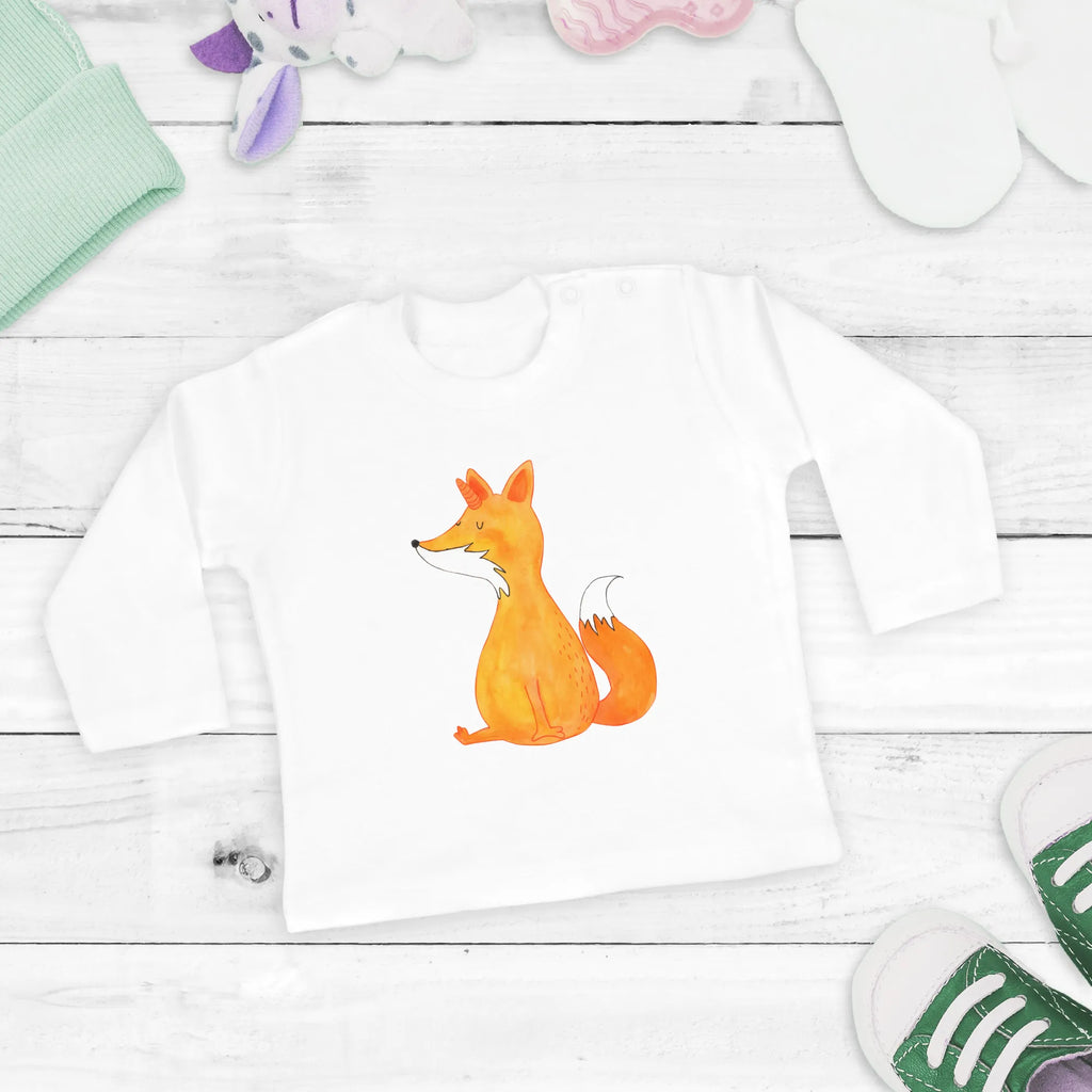 Baby Longsleeve Fuchshörnchen Wunsch Bio, Langarm, Kleidung, Baby Shower, Einhörner, Einhorn Deko, Einhorn, Unicorn, Fuchshorn, Füchse, Fuchshörnchen, Foxycorn, Fuchs, Unicorns