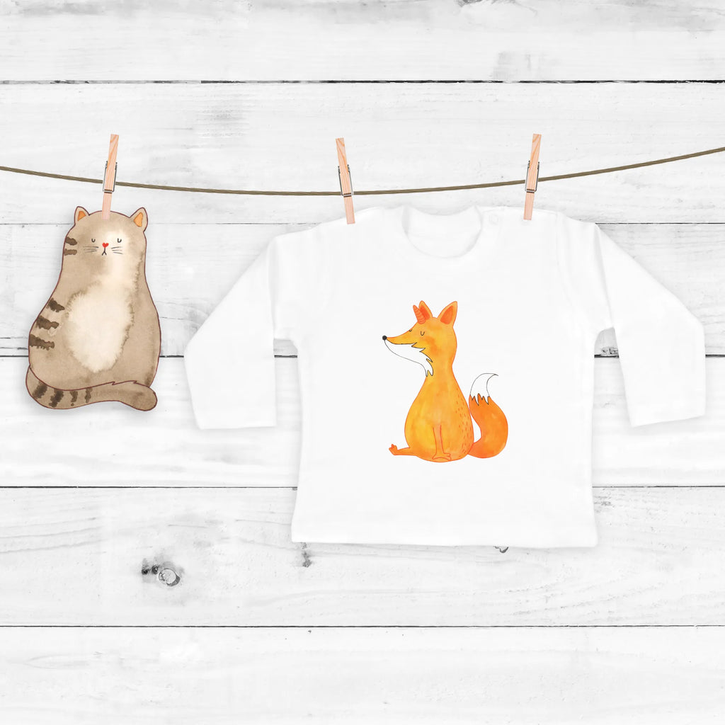 Baby Longsleeve Fuchshörnchen Wunsch Bio, Langarm, Kleidung, Baby Shower, Einhörner, Einhorn Deko, Einhorn, Unicorn, Fuchshorn, Füchse, Fuchshörnchen, Foxycorn, Fuchs, Unicorns