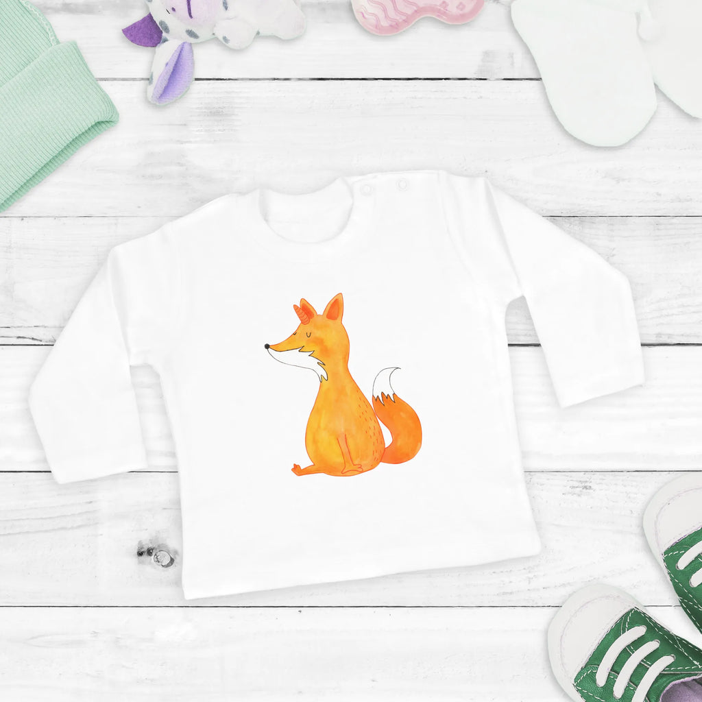 Baby Longsleeve Fuchshörnchen Wunsch Bio, Langarm, Kleidung, Baby Shower, Einhörner, Einhorn Deko, Einhorn, Unicorn, Fuchshorn, Füchse, Fuchshörnchen, Foxycorn, Fuchs, Unicorns